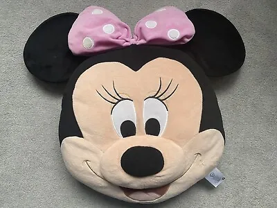 Disney Store 3D Minnie Mouse Large Plush Cushion Pillow Soft Toy 18 INCHES • £10