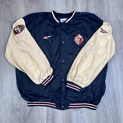 Vintage San Francisco 49ers Jacket XXL Men's Reebok 50th Anniversary 1990's NFL • $94.99