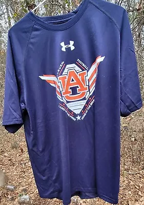 Auburn University Tigers Under Armour Adult Xl Blue Shirt Great Shape See Pics  • $13.50