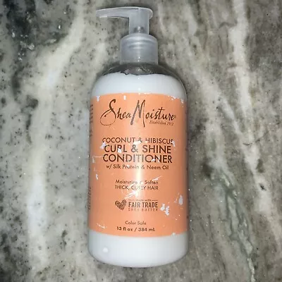 Shea Moisture Coconut & Hibiscus Curl Shine Pump Conditioner 13 OZ Damaged Label • $12.68