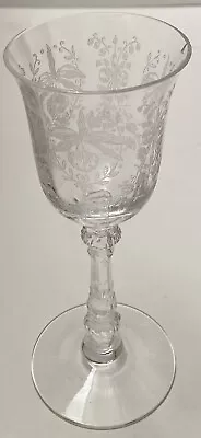 Vintage Heisey Orchid Wine Glass On Tyrolean Blank No. 5025 • $5
