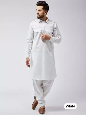 Men's Kurta Pajama Set Indian Traditional Dress For Party Wedding Cultural Wear • $40