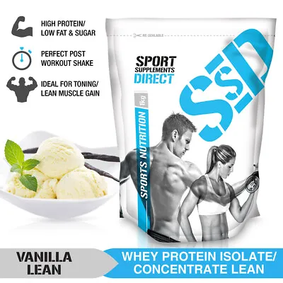 3kg Vanilla Lean Whey Protein Isolate / Concentrate - Lean Wpi / Wpc 3 X 1kg • $98.50