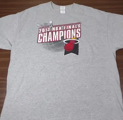 NBA Miami Heat Finals Champions T-Shirt Size 2XL Double Sided Wade Bosh 2013 • $14.99