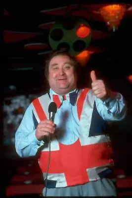 Comedian Bernard Manning Dressed In A Union Jack Waistcoat 1977 Old Photo 3 • $9