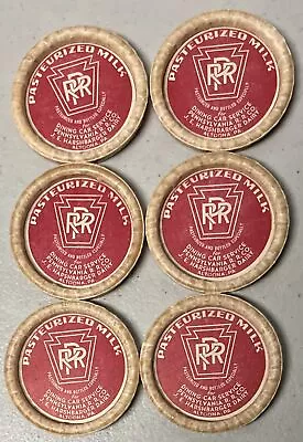 6 - Milk Bottle Caps Prr Harshbager Dairy Dining Car Services Altoona Pa • $5.99