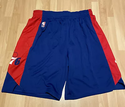 NWOT Nike Philadelphia 76ers Dri-Fit Practice Shorts Size Large AJ5100-495 Blue • $39.99