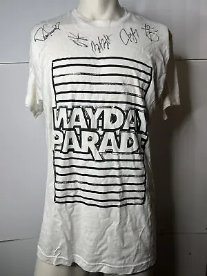 Mayday Parade Signed Autographed Concert T Shirt Size Derek Sanders Brooks Bett • £21.22