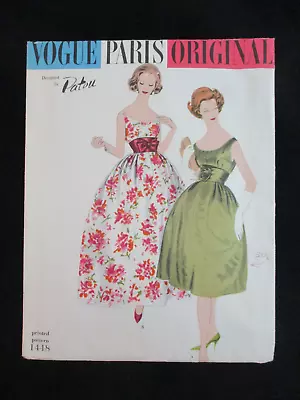 1959 Vintage Vogue Paris Original 1448 Designed By Patou Dress Size 12 • $29.99