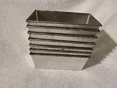 7 Vintage Ekco Mini Loaf Pans Baking Bake 3 1/4  USA LOT OF 3 Folded Corners • $9.99