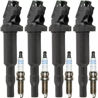 BOSCH 4x Platinum Spark Plugs & 4x Pencil Ignition Coils KIT For MINI Cooper L4 • $129.96