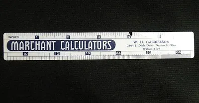 Vtg 1955 MARCHANT Calculators Advertising Ruler Junk Drawer Celluloid DAYTON OH • $7.99