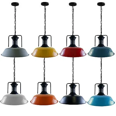 Industrial Pendant Light Lamp Shade Retro Ceiling Light Kitchen Hanging Lights • £25.89