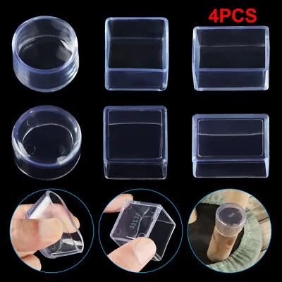 4pcs Chair Leg Caps Furniture Feet Protector Pads Silicone Table Cover Socks • £4.60