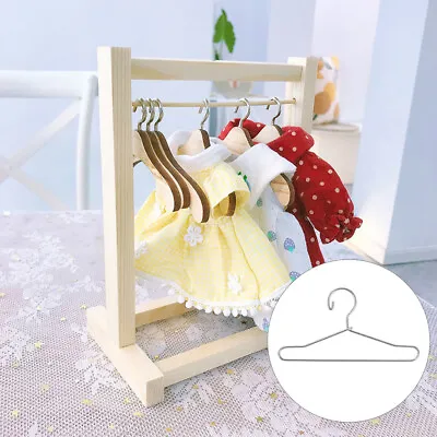 20PCS Lovely Metal Doll Clothes Hangers Clothes Hanger Mini Doll Clothes Rack • $11.32