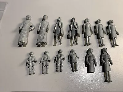 Misc. 13pcs 1:50 Scale People Figures Model Railway Architectural White Metal • £3.75