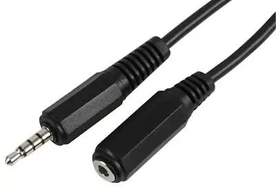 Headphone Extension Cable 4 Pole Male To Female 3.5mm Microphone Lead Extender • £2.99