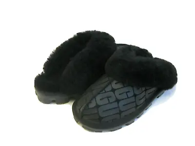 Ugg Coquette Logo Women Slippers Suede Black Us 9 /uk 7 /eu 40 • $109