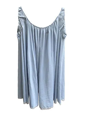 Vintage Claire Sandra By Lucie Ann Full Length Baby Blue Nightgown Size Medium • $54.99