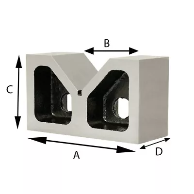 PAIR 5'' X 2'' X 3-1/8'' Cast Iron V-Blocks V-Block Ground 5'' V-Blocks • $41.99