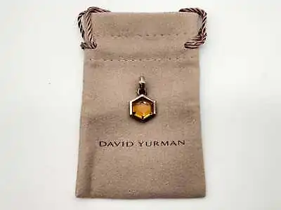 David Yurman Joy Sterling Silver Hexagon Citrine Pendant Dolrxde 144020013081 • $350