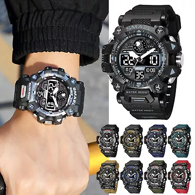 SMAEL Men Waterproof Watch Luminous Sport Military Analog Quartz Digital Watches • $16.79