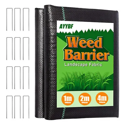 Weed Control Fabric Ground Cover Membrane Heavy Duty Sheet Garden Landscape UK • £13.99