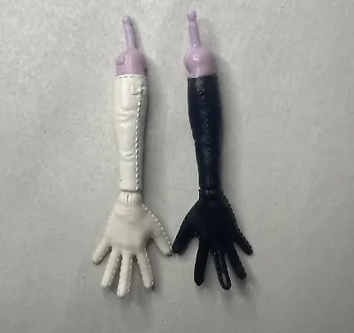 Replacement Monster High Operetta Left Right Arm And Hand Pair Black White Glove • $9.95