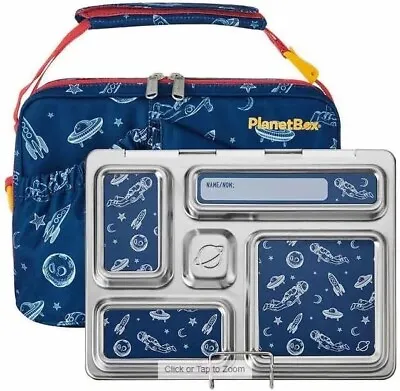 Brand New PlanetBox Rover Bento Lunch Box Set With Free Bag And Magnets (Blue) • $45.99