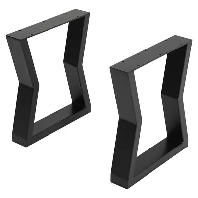 2x Rustic Accent Metal Table Legs Industrial Geometric Furniture Bench Desk Feet • £43.95