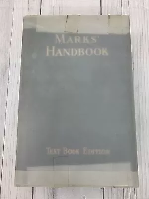 Mechanical Engineer’s Handbook By Lionel Marks1951 5th Edition • $10.99