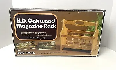Vintage NEW KD Oak Wood Magazine Rack NOS Unassembled Farmhouse MCM • $64.99