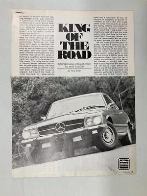 M152 Mercedes-Benz B&W Road Test 1976 Mercedes 450 SLC 3 Pages Jun 1976 • $14.99