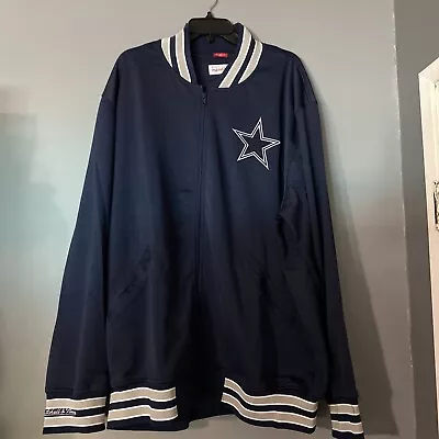 Dallas Cowboys NFL Division Track Jacket Mitchell And Ness Size 4X Men Navy • $91.99