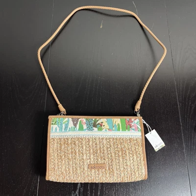 NWT Sakroots Crossbody Purse Mojave Mirage/Natural Straw Artist Circle • $49.69
