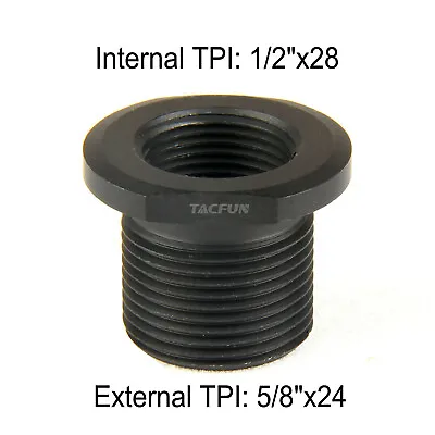 Steel Adapter Muzzle Thread Convert 1/2x28 TPI To 5/8x24 TPI W/ Washer • $9.99