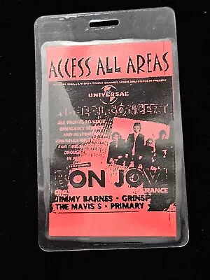 Vintage Bon Jovi Backstage Pass Personaly Used Michael Chugg Original Laminate • $25