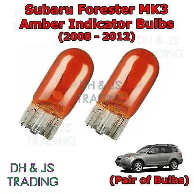 For Subaru Forester Amber Side Indicator Bulbs Flash 501 Tail Pair MK3 (08-12) • $4.06