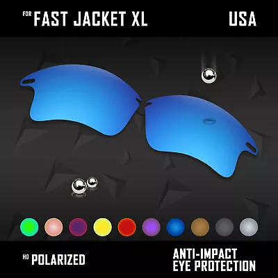Anti Scratch Polarized Replacement Lenses For-Oakley Fast Jacket XL OO9156 • $10.75
