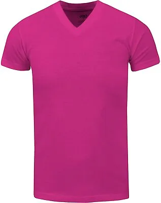 $40.20 • Buy Men's Heavyweight Cotton T Shirt – Basic 6.2 Ounce Short Sleeve V Neck Plain Tee