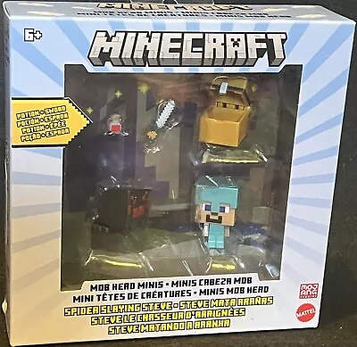 Minecraft Mob Head Minis Spider Slaying Steve Pack Action Figures HDV67 • $6.99