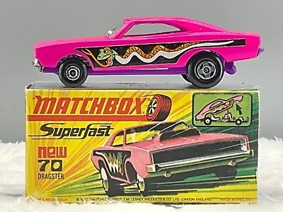 Matchbox Superfast #  70 Dodge DragsterMINTboxed All OrigN.O.S • $160