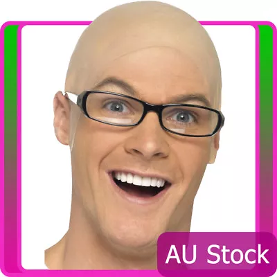 Unisex Funny Skinhead Mens Dress Bald Skin Head Fancy Cosplay Latex Wig Adult • $9.49