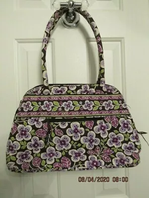 Vera Bradley Plum Petals Retired Bowler Bag Pre-owned • $58