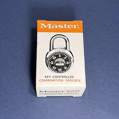 Vintage Key-Controlled Combination Padlock Master Lock# 1525 NOS In Box • $7