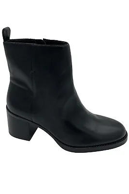 Vince Camuto Leather Ankle Boots Zeorsch Black • $49.99