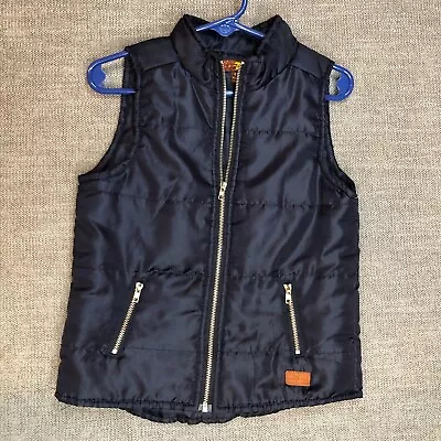 7 For All Mankind Vest Jacket Boys 4T Toddler Blue Puffer Full Zip Polyester • $11.99
