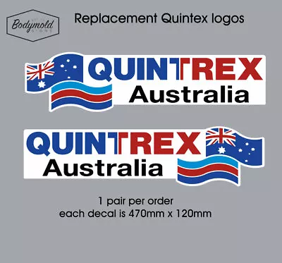 $25 • Buy Quintrex Logos 1 Pair Per Order Each Logo Is 470mm X 120mm