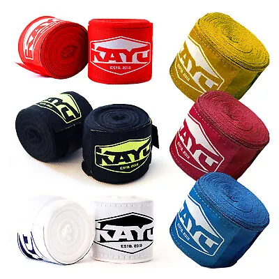 KAYO 4.5m Mexican Style HAND WRAPS Gloves Boxing MMA Muay Thai Training Bandages • £5.95