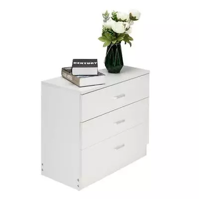 3 Drawer White Dresser Modern Storage Cabinet For Bedroom White Chest Of Drawer • $55.89